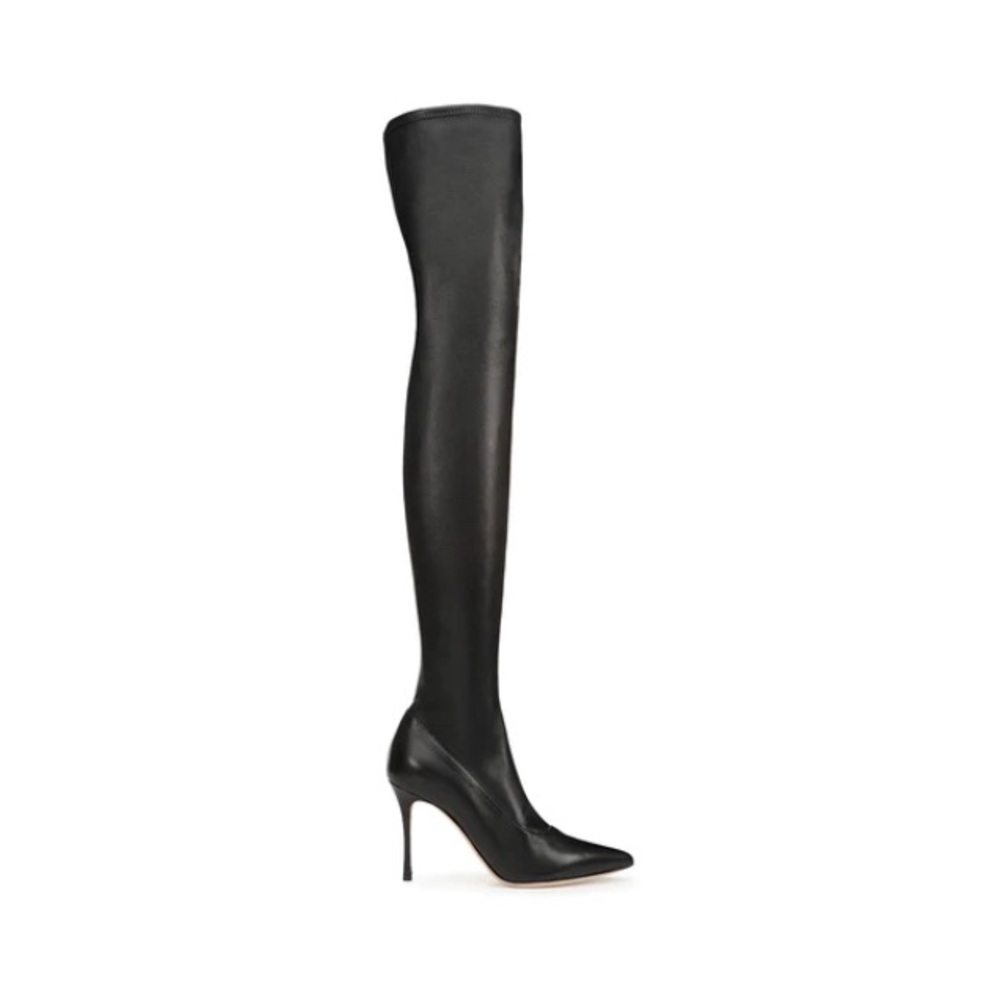 Sergio Rossi Godiva Over the Knee Stretch Boot Size 7 (37 Italian)